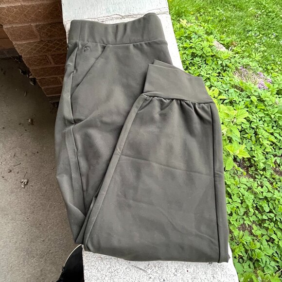 Public Rec Women All Day Jogger Pants Pull Up Hi Rise Dk Olive Green 34 x 26 14 - Picture 1 of 6